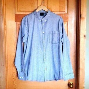 Burnside Blue Casual Button Down Long Sleeve‎ Sz XL Shirt